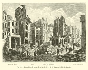 Démolition de la rue de la Barillerie et de la place du Palais-de-Justice - French School