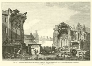 Démolition du réfectoire et du chapitre de l