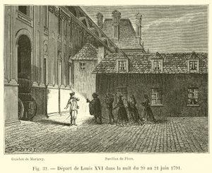 Départ de Louis XVI dans la nuit du 20 au 21 juin 1791 - French School