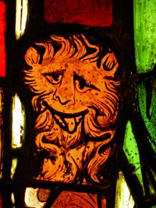 Un lion dans le panneau de St Pierre : de la Chapelle du Château, Rouen?