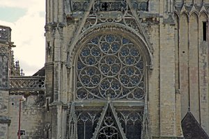 Vue de la fenêtre rose - French School