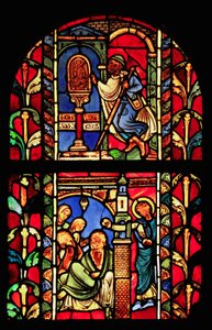 La fenêtre de Saint Nicolas (ex Cathédrale de Troyes) - French School