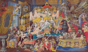 Conception pour un éventail, possiblement pour Madame de Montespan
