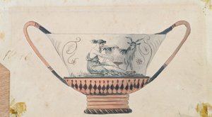 Dessin pour le Service de la Laiterie de Rambouillet, Atelier de Sèvres