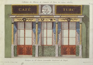 Projet pour la façade du Café Turc, d