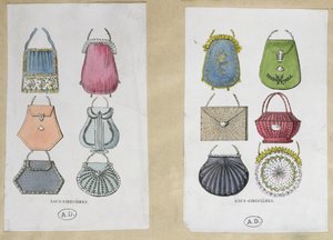 Dessins pour sacs à main, 1822 - French School