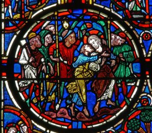 (détail) de la Passion : la trahison de Judas - French School