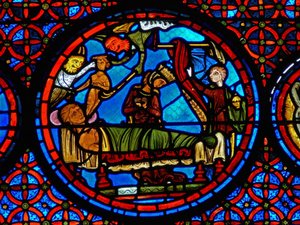 (détail) la parabole de Lazare et du riche - French School