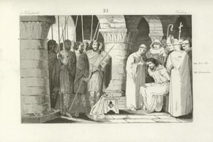 Déposition de Childéric III, roi des Francs, 752 - French School