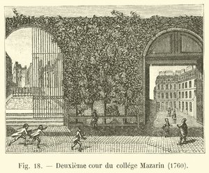 Deuxième cour du collège Mazarin, 1760 - French School