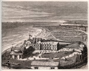 Dieppe - Normandie - gravure dans "La France illustrée: géographie, histoire, administration statistique" par V.A. Malte-Brun. 1884 - French School