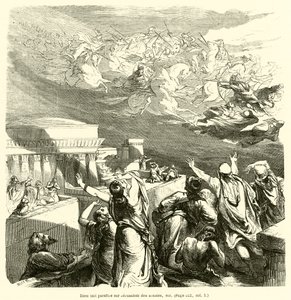 Dieu fait paraître sur Jérusalem des armées, etc. - French School