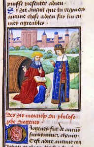 Diogène, de Histoire des Philosophes, fin du 15ème siècle
