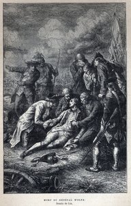 Découverte du Canada : mort du général James Wolfe (1727-1759) militaire britannique à la bataille de Québec le 13 septembre