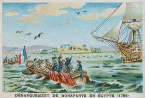 Débarquement de Napoléon en Égypte, 1798 - French School