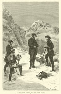 Docteur Lortet sur le Mont Blanc (gravure) - French School