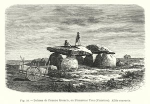Dolmen de Pennou Kreach, en Plounéour Trez, Finistère, Allée couverte