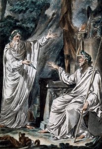 Druides, costumes de scène, gravure. France - French School