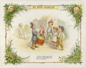 Garçon tambour parlant aux enfants - French School