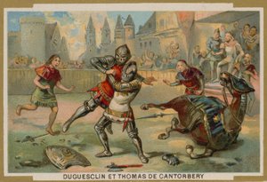 Duel entre Bertrand du Guesclin et Thomas de Cantorbéry, Dinan, Bretagne, 1357 - French School