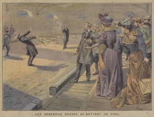 Duel entre deux généraux russes - French School