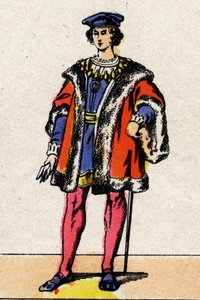 Dynastie des Valois : Portrait de Charles VIII (1470-1498), roi de France de 1483 à 1498. Imagerie d