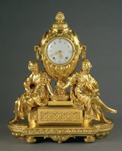 Horloge de cheminée Louis XVI précoce, vers 1765 - French School