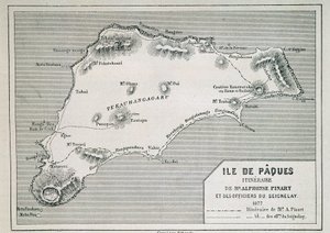 Île de Pâques (Rapa Nui) : itinéraire de M. Pinart