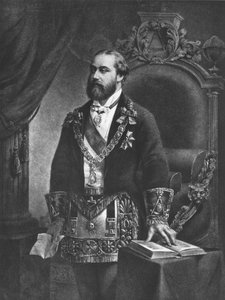 Édouard (1841-1910) Prince de Galles, plus tard Édouard VII, en tant que Grand Maître de la Franc-maçonnerie, 1884 - French School