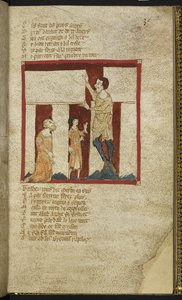 Egerton MS 3028 f.30r, Stonehenge est construit avec l