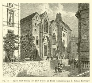 Église Saint-Landry vers 1810 - French School