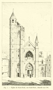 Église de Saint-Paul, rue Saint-Paul, démolie en 1796 - French School