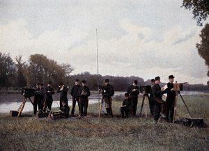 Télégraphie électrique et optique - Album militaire - French School