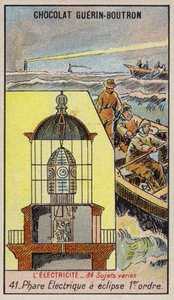 Phare électrique (chromolithographie) - French School