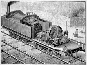 Locomotive électrique Heilmann - dans Album de la Science ; savants illustres ; Grandes découvertes 1896 - French School