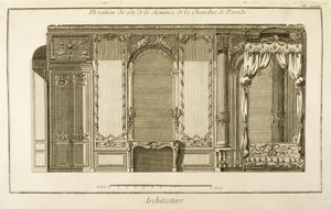 Élévation de la section de la cheminée de la Chambre de Parade, dans l