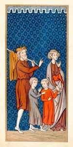 Élimélec et sa femme Naomi avec leurs deux fils quittant Bethléem après une famine, copie d