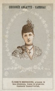 Elisabeth Mavrikievna, princesse de Saxe-Altenbourg, femme du grand-duc Constantin Constantinovitch - French School