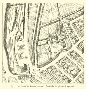 Enclos du Temple, en 1609 - French School