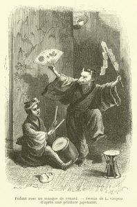 Enfant avec un masque de renard