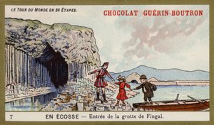 Entrée de la grotte de Fingal ; Écosse - French School