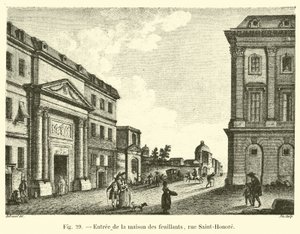 Entrée de la maison des Feuillants, rue Saint-Honoré - French School