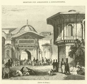 Entree du Divan (engraving) - French School