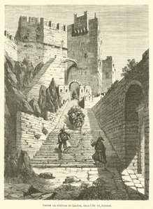 Entrée du château de Lindos, dans l