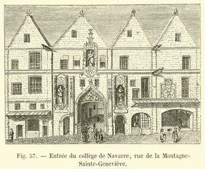 Entrée du collège de Navarre, rue de la Montagne-Sainte-Geneviève - French School