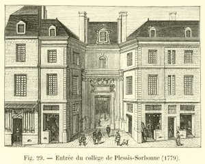 Entrée du collège de Plessis-Sorbonne, 1779 - French School