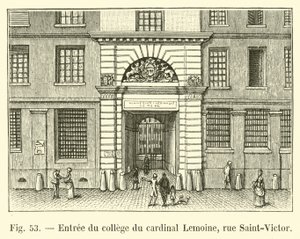 Entrée du collège du cardinal Lemoine, rue Saint-Victor - French School