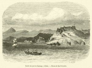 Entrée du port de Santiago, à Cuba - French School