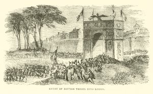 Entrée des troupes britanniques à Lisbonne (gravure)