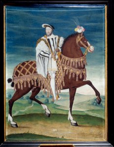 Portrait équestre de François Ier (1494-1547), roi de France Peinture anonyme de l